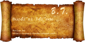 Buzási Tünde névjegykártya