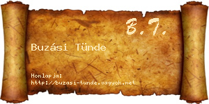 Buzási Tünde névjegykártya
