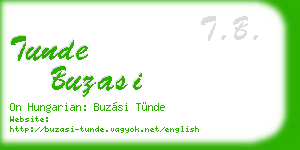 tunde buzasi business card